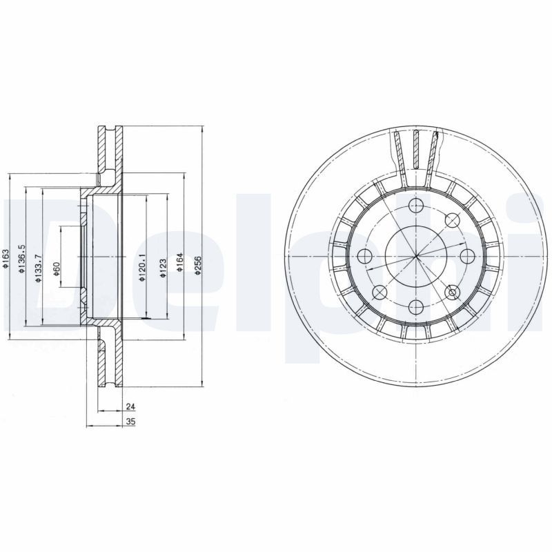 2x DELPHI Bremsscheibe