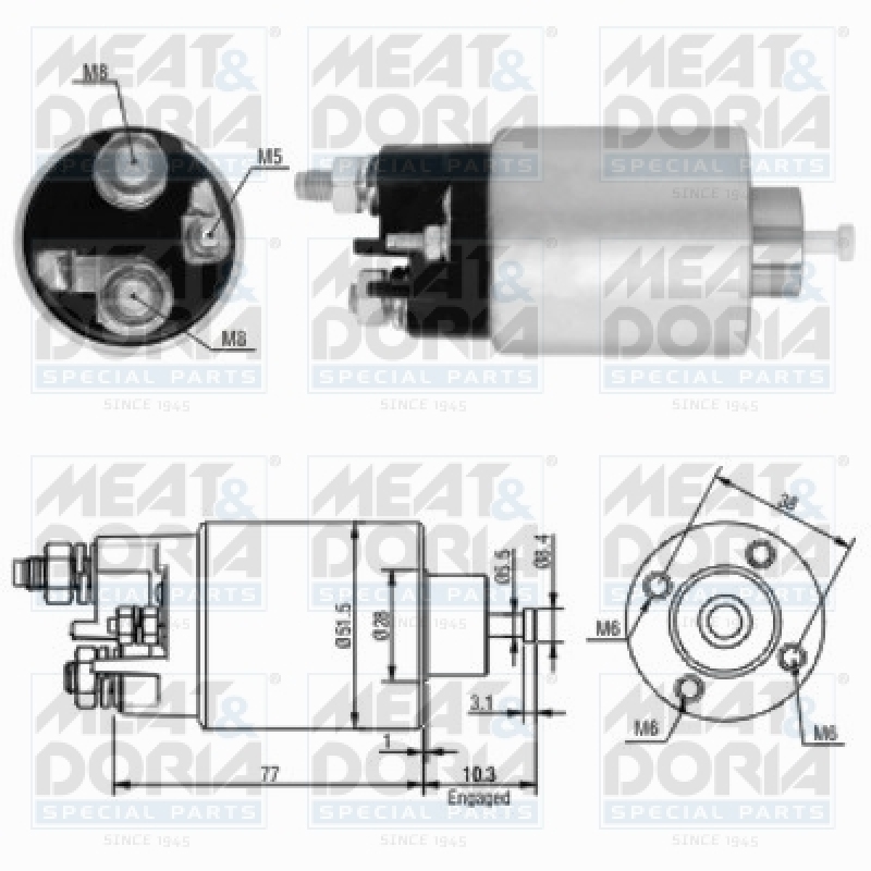 MEAT & DORIA Solenoid Switch, starter