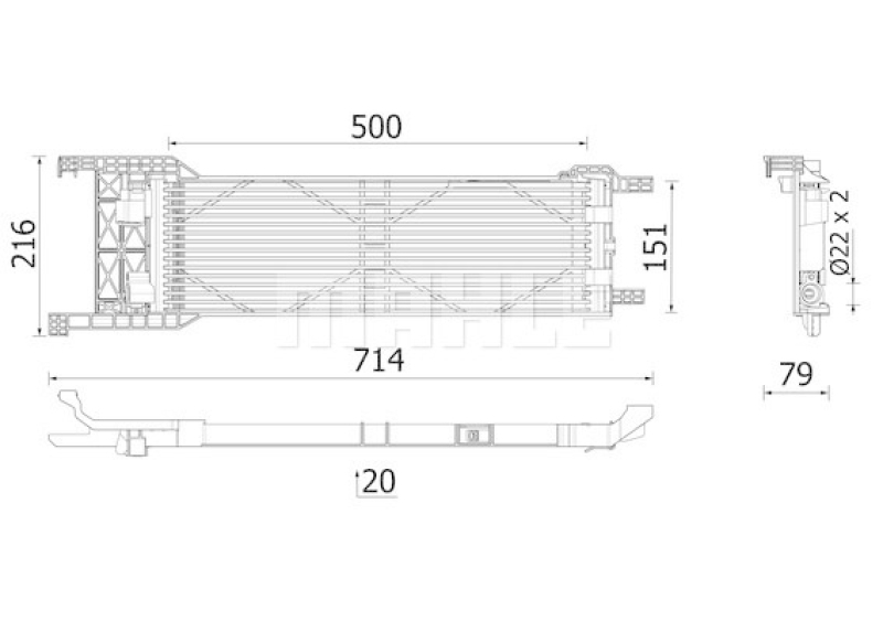 MAHLE Oil Cooler, automatic transmission BEHR *** PREMIUM LINE ***