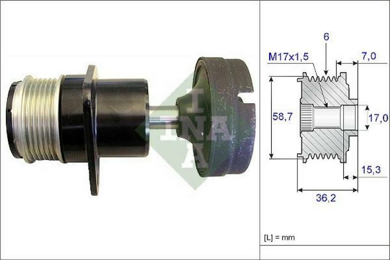 INA Alternator Freewheel Clutch