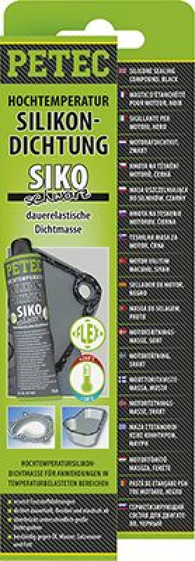 70ml PETEC Silikondichtung schwarz dauerelastische Dichtmasse Silikon 97780