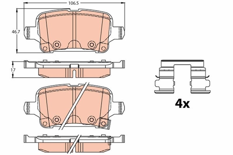 TRW Brake Pad Set, disc brake