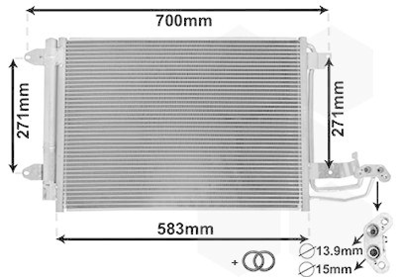 VAN WEZEL Condenser, air conditioning *** IR PLUS ***