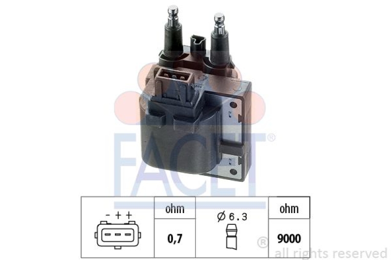 FACET Ignition Coil Made in Italy - OE Equivalent