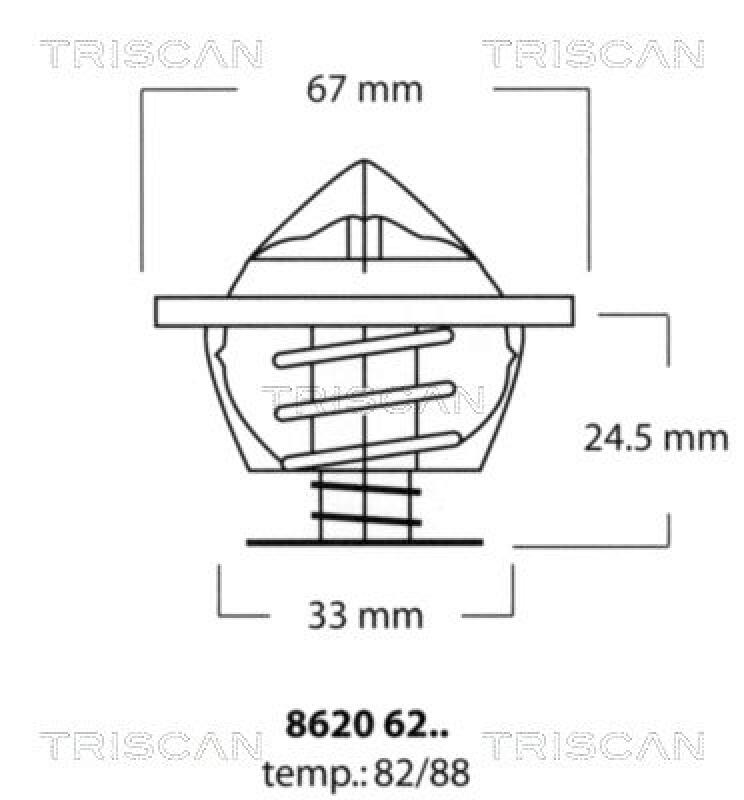 TRISCAN Thermostat für Kühlmittel / Kühlerthermostat