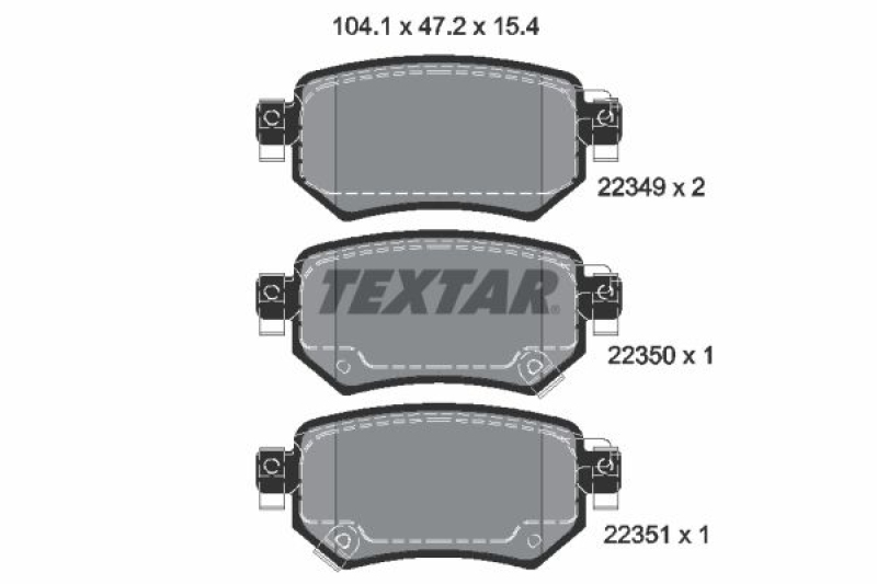 TEXTAR Brake Pad Set, disc brake