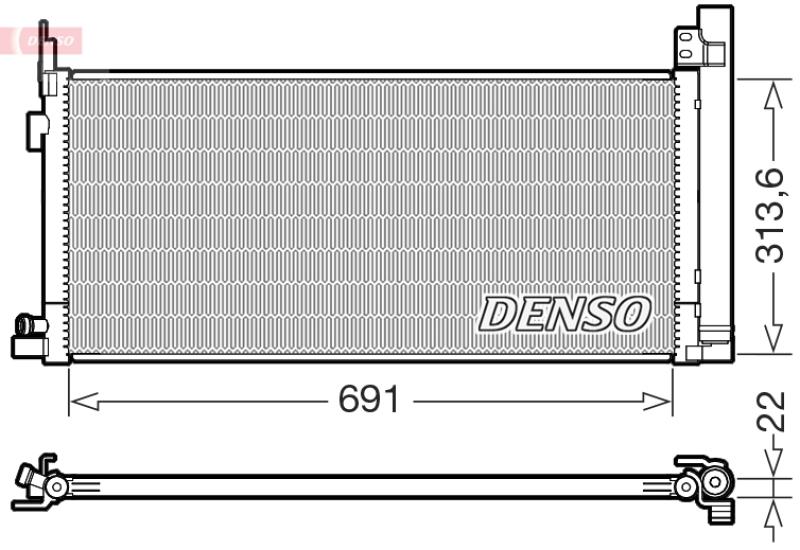 DENSO Kondensator, Klimaanlage