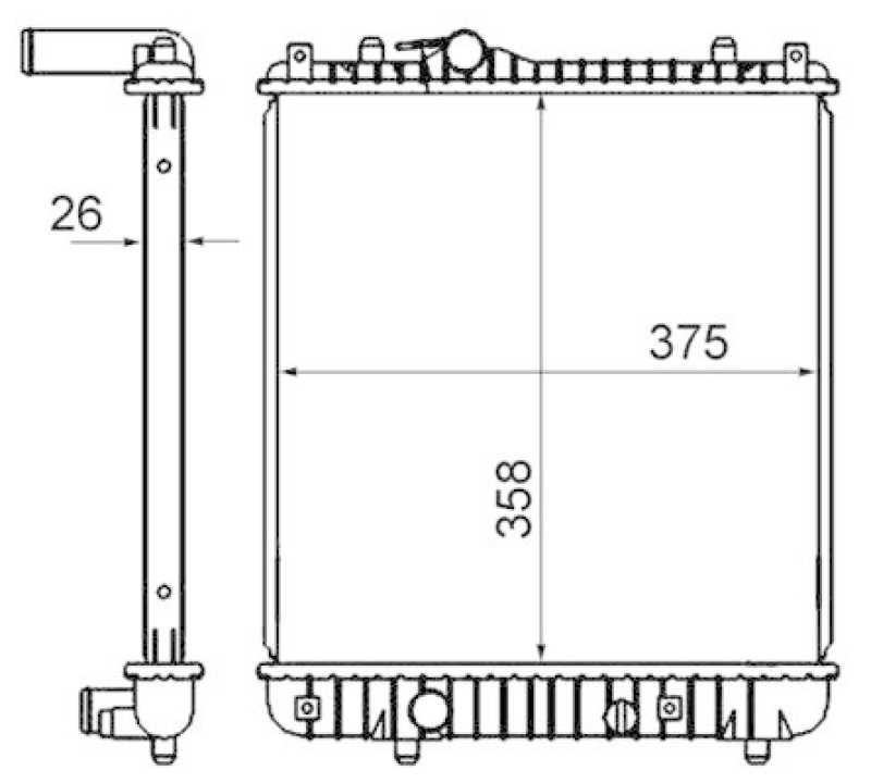 MAHLE Radiator, engine cooling