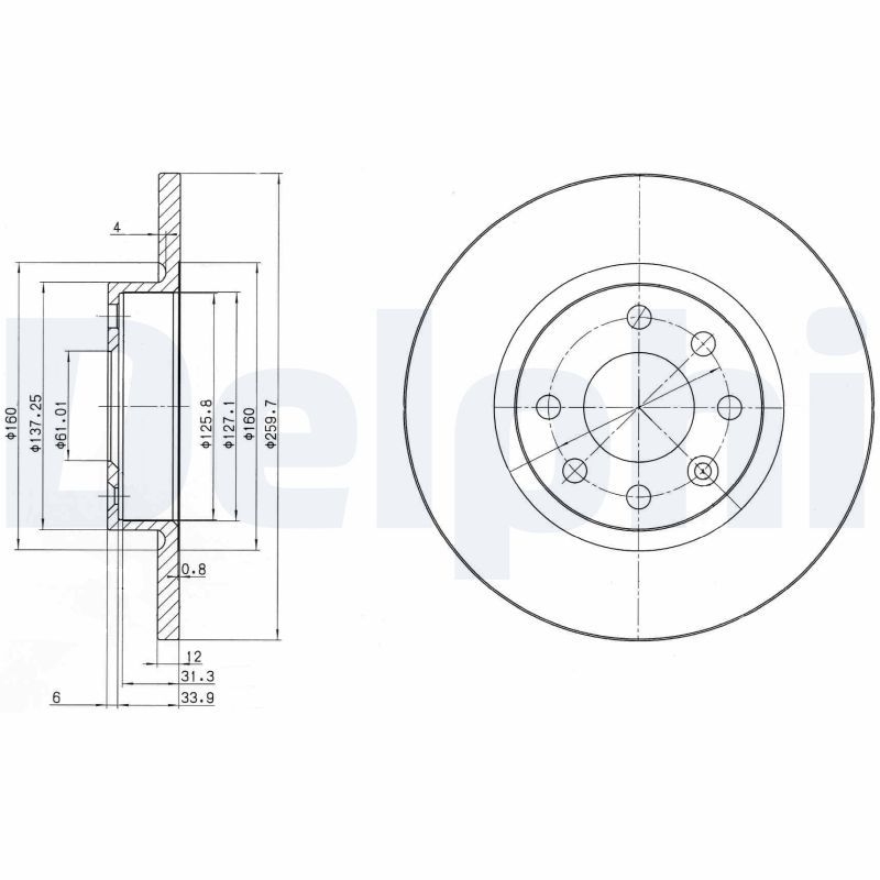 2x DELPHI Bremsscheibe