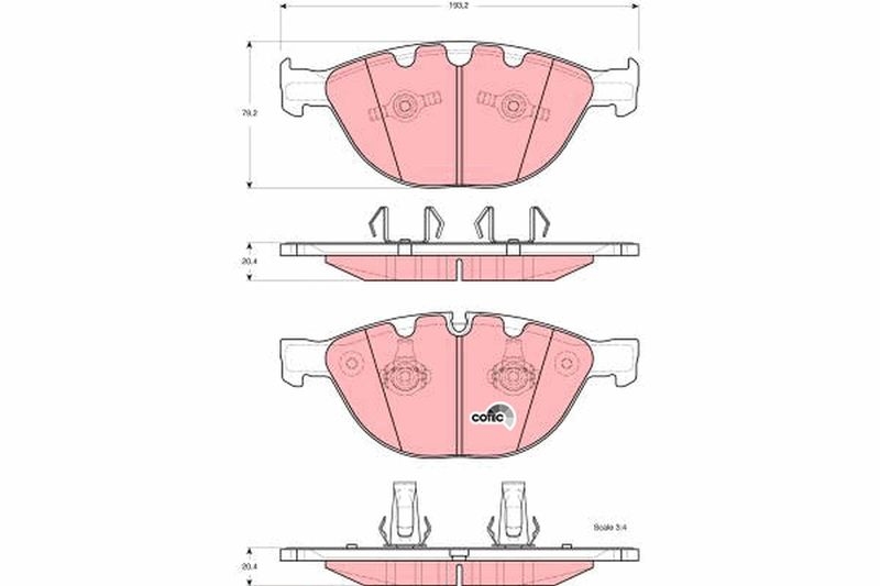 TRW Brake Pad Set, disc brake COTEC