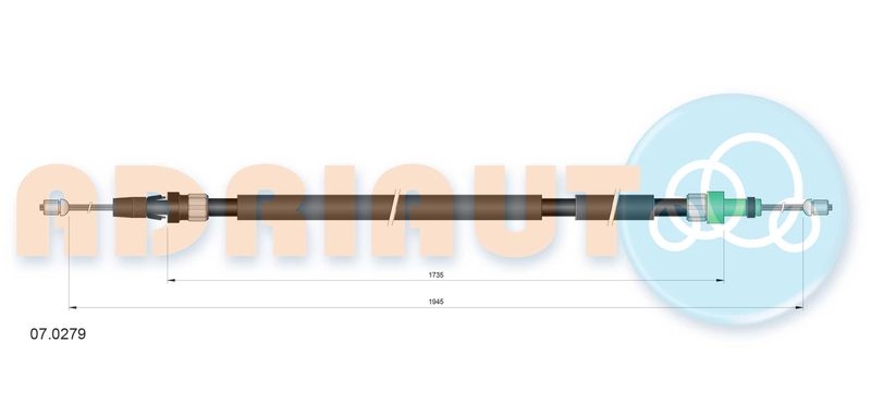 ADRIAUTO Cable Pull, parking brake