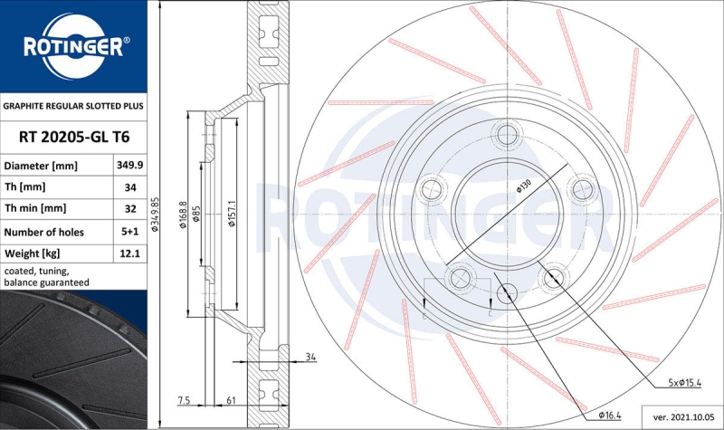 2x ROTINGER Bremsscheibe