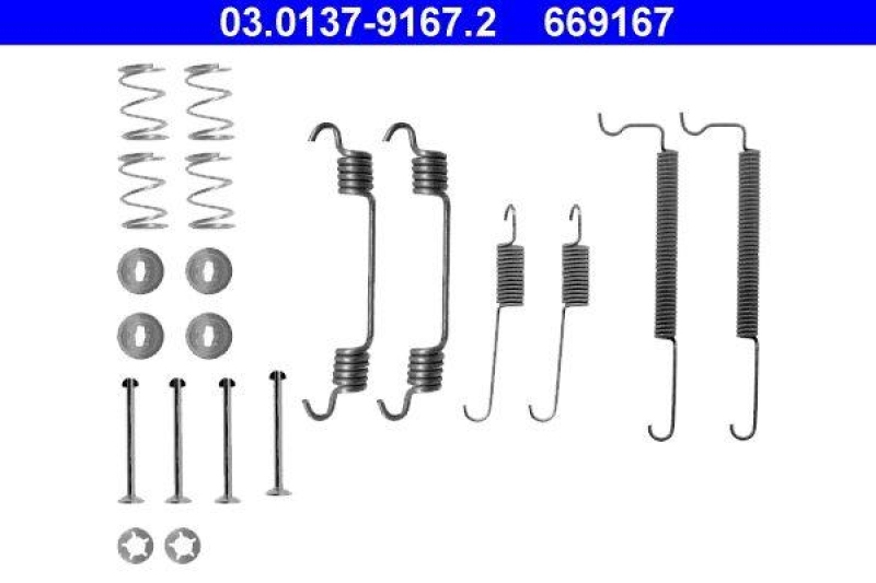 ATE Accessory Kit, brake shoes