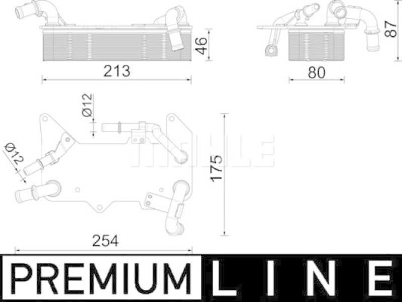 MAHLE Oil Cooler, automatic transmission BEHR *** PREMIUM LINE ***