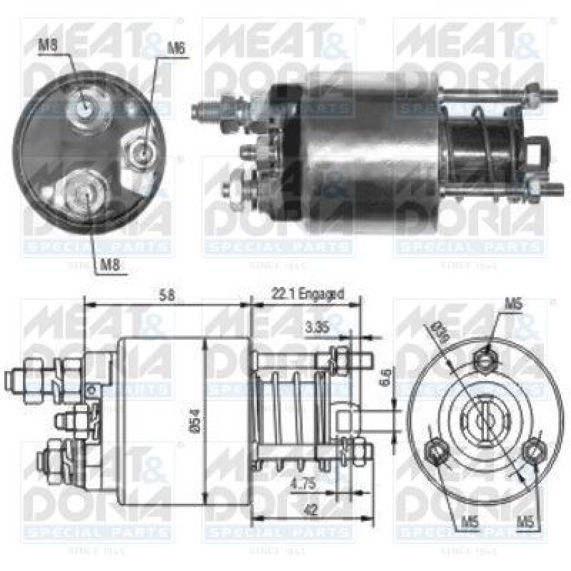 MEAT & DORIA Solenoid Switch, starter