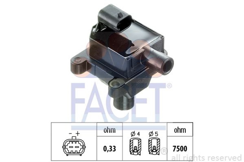 FACET Ignition Coil Made in Italy - OE Equivalent