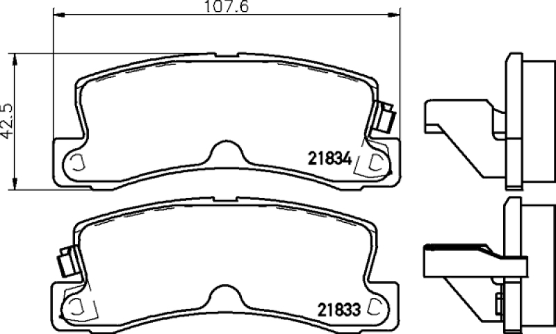 HELLA Brake Pad Set, disc brake