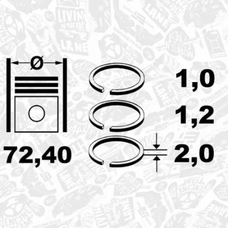 ET ENGINETEAM Kolbenringsatz