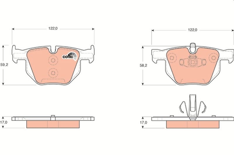 TRW Brake Pad Set, disc brake COTEC