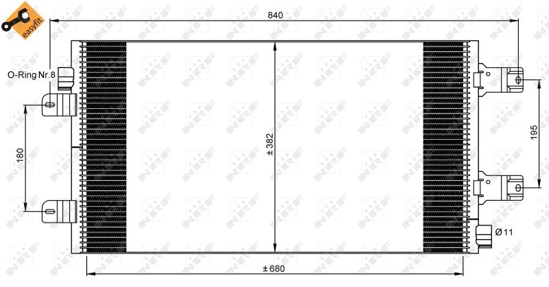 NRF Condenser, air conditioning EASY FIT