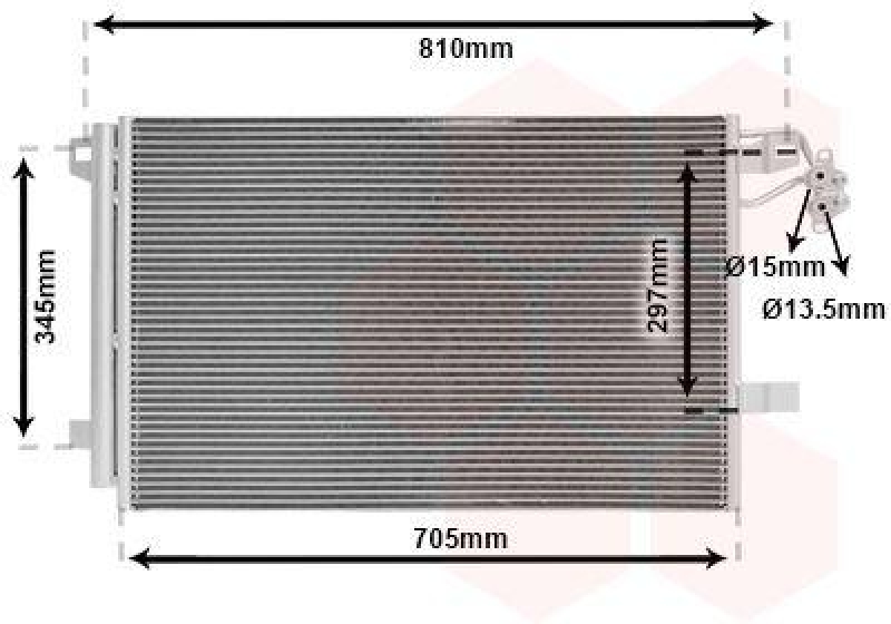 VAN WEZEL Condenser, air conditioning