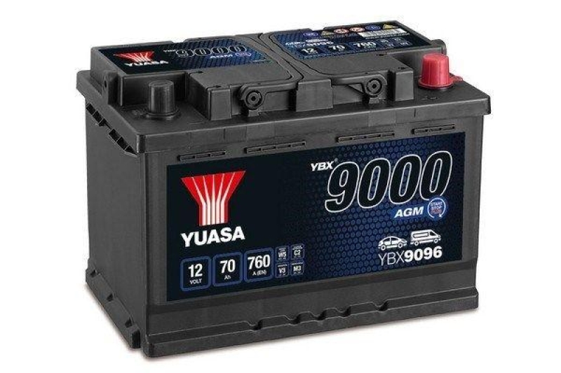 YUASA Starterbatterie YBX9000 AGM Start Stop Plus Batteries