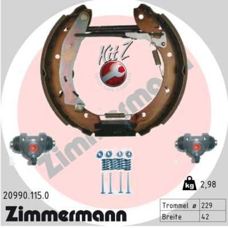 ZIMMERMANN Brake Shoe Set KIT Z