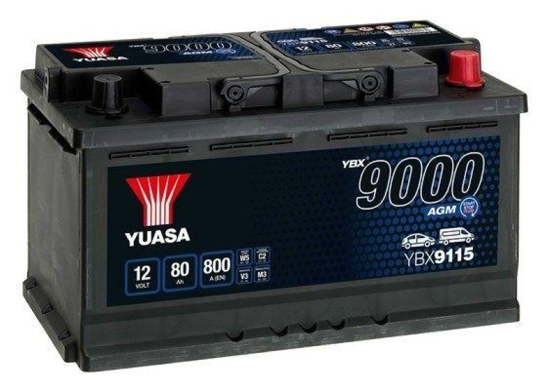 YUASA Starterbatterie YBX9000 AGM Start Stop Plus Batteries