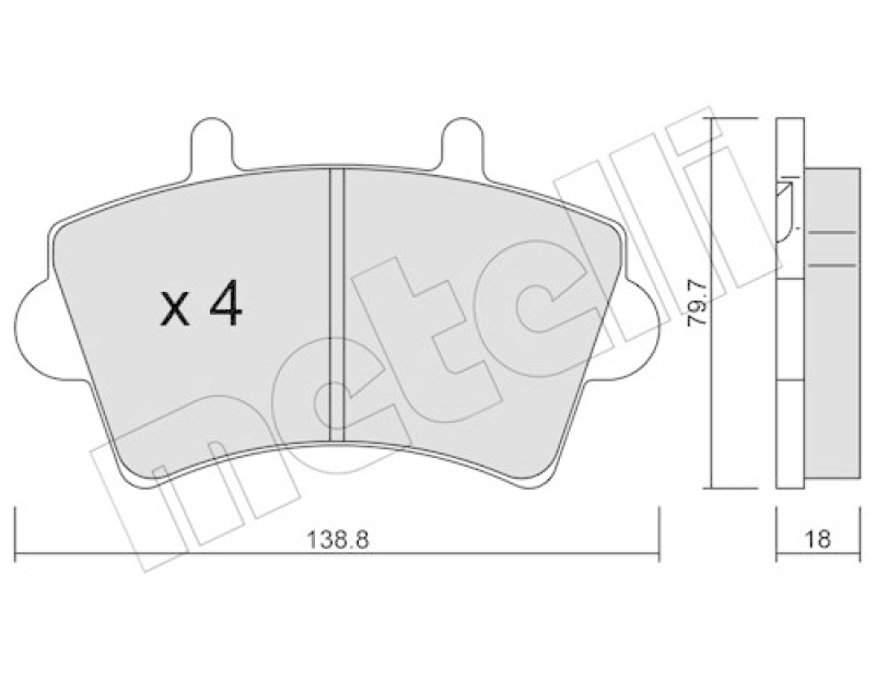 METELLI Brake Pad Set, disc brake