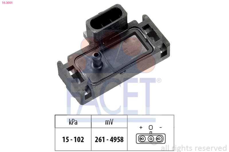 FACET Luftdrucksensor, Höhenanpassung Made in Italy - OE Equivalent