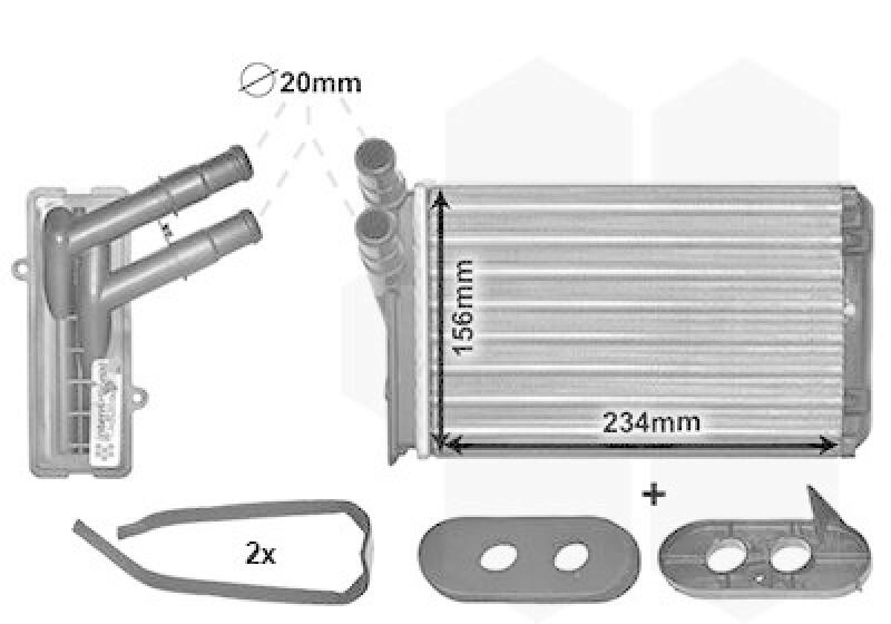 VAN WEZEL Heat Exchanger, interior heating *** IR PLUS ***