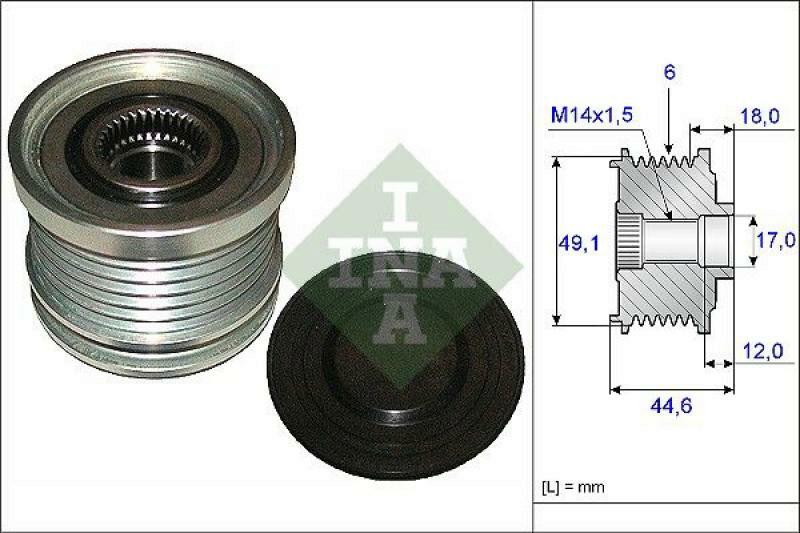 INA Alternator Freewheel Clutch