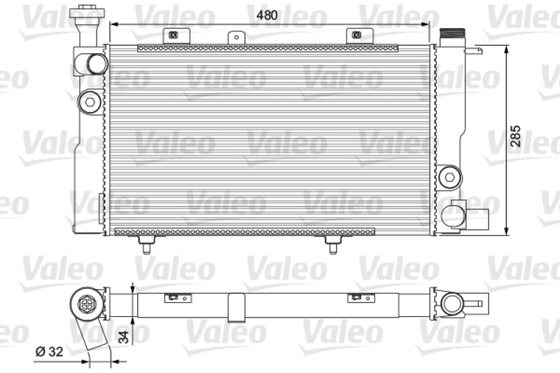 VALEO Radiator, engine cooling VALEO CLASSIC