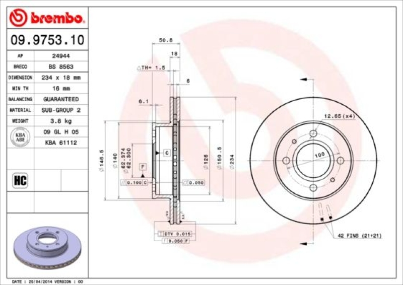 BREMBO BREMSSCHEIBEN + BREMBO BREMSBELÄGE