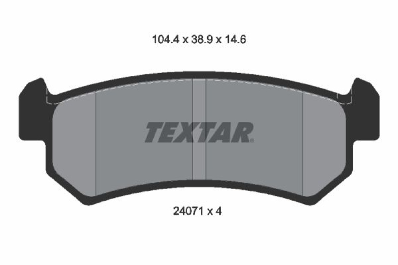 TEXTAR Bremsbelagsatz, Scheibenbremse