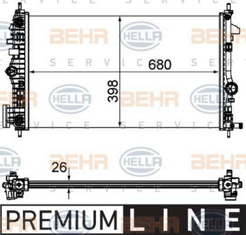 HELLA Kühler, Motorkühlung BEHR HELLA SERVICE *** PREMIUM LINE ***