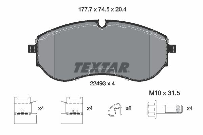 TEXTAR Brake Pad Set, disc brake Q+