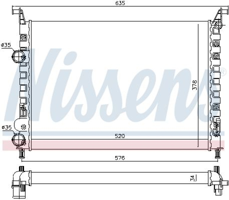 NISSENS Kühler, Motorkühlung