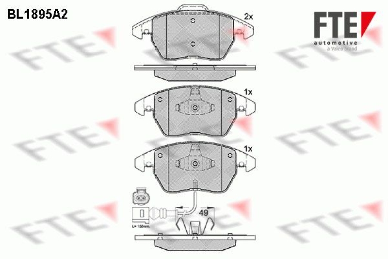 FTE Brake Pad Set, disc brake