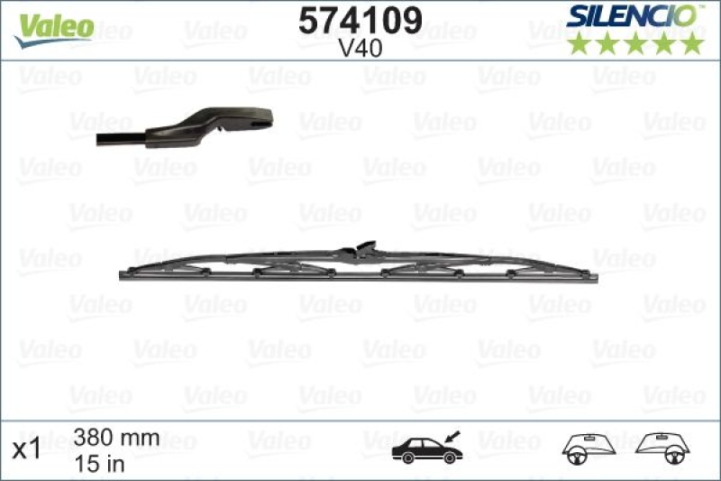 VALEO Wischblatt SILENCIO CONVENTIONAL SINGLE