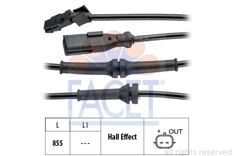 FACET Sensor, Raddrehzahl Made in Italy - OE Equivalent