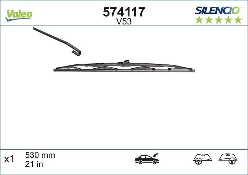 VALEO Wiper Blade SILENCIO CONVENTIONAL SINGLE