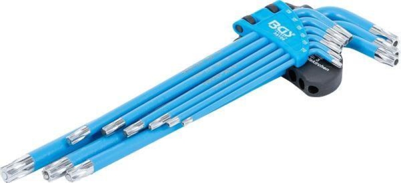 Winkelschlüssel-Satz | T-Profil (für Torx) / T-Profil (für Torx) mit Bohrung T10 - T50 | 9-tlg.