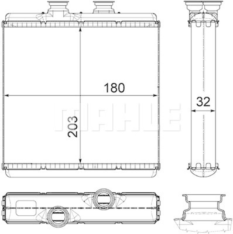 MAHLE Heat Exchanger, interior heating BEHR *** PREMIUM LINE ***