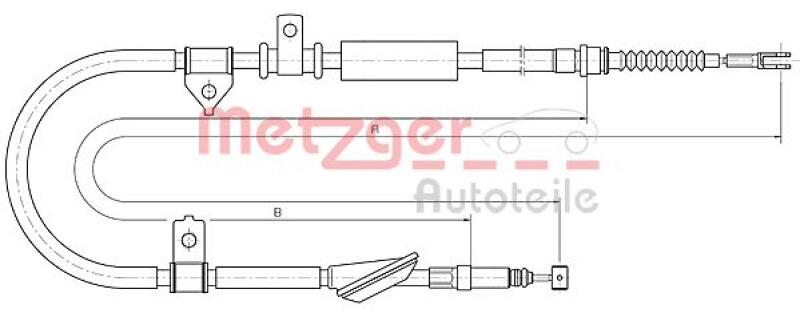 METZGER Cable, parking brake COFLE
