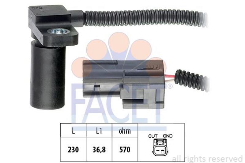 FACET RPM Sensor, automatic transmission Made in Italy - OE Equivalent