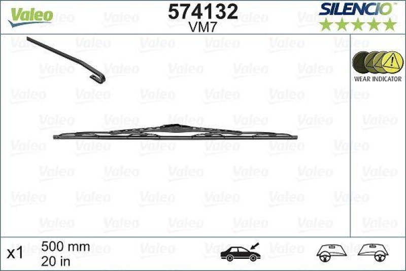 VALEO Wiper Blade SILENCIO CONVENTIONAL SINGLE