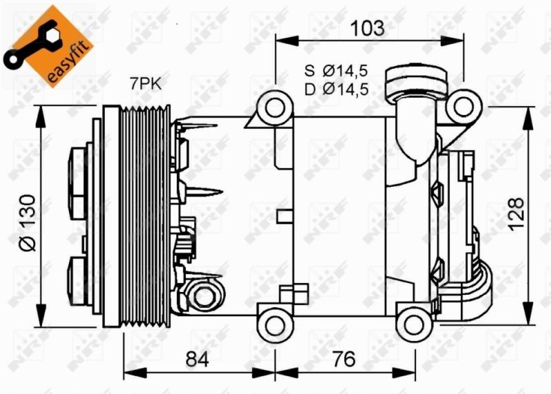 NRF Compressor, air conditioning EASY FIT