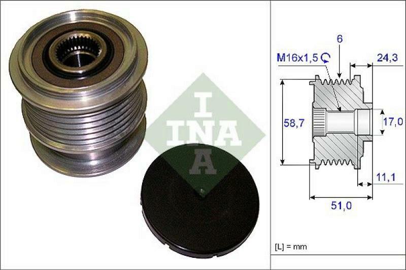 INA Alternator Freewheel Clutch