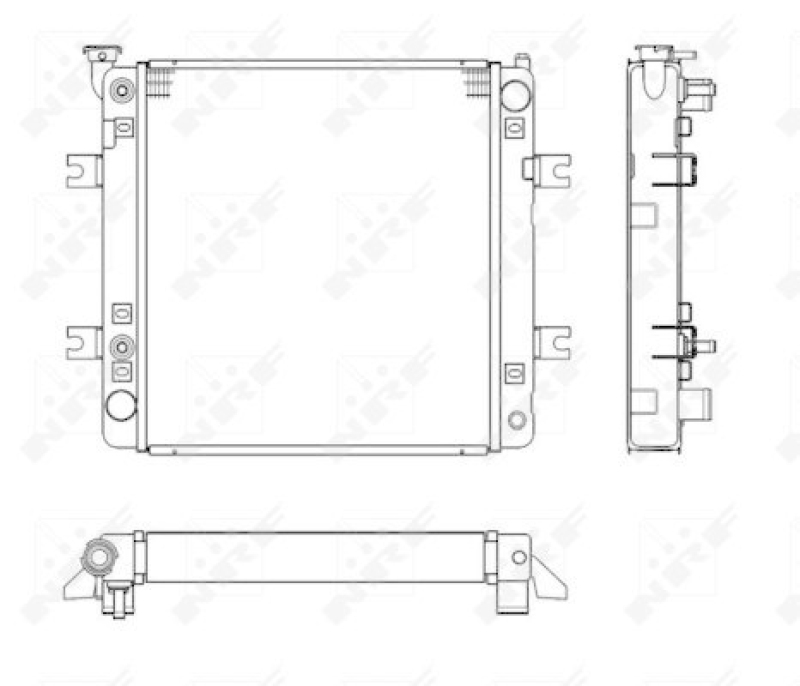 NRF Radiator, engine cooling EASY FIT